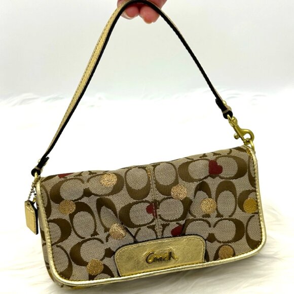 *SOLD* Vintage Coach Secret Admirer Large Flap Wristlet + Bonus Strap Extender - Picture 5 of 16